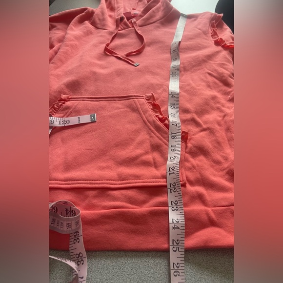 Make + Model Coral Ruffle Hoodie & Sweatpants Set Size Medium - Picture 10 of 14